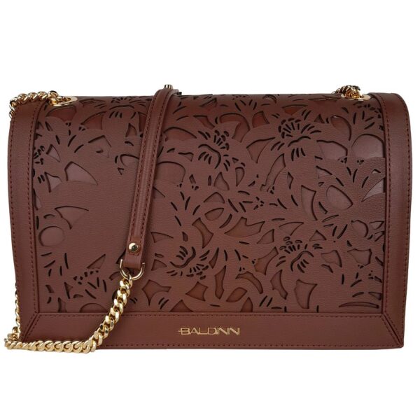 Baldinini Trend Brown Calfskin Women Crossbody Bag - Image 3