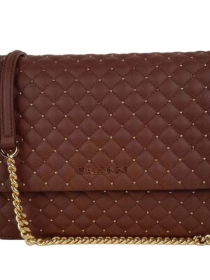 Baldinini Trend Brown Calfskin Women Crossbody Bag