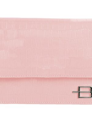 Baldinini Trend Pink Calfskin Women Clutch