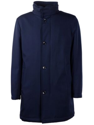 Made in Italy Blue Virgin Wool Men Jacket
