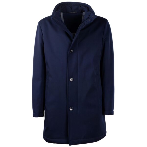 Made in Italy Blue Virgin Wool Men Jacket - Image 3