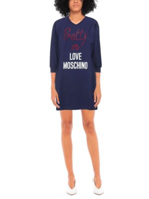 Love Moschino Blue Cotton Women Dress