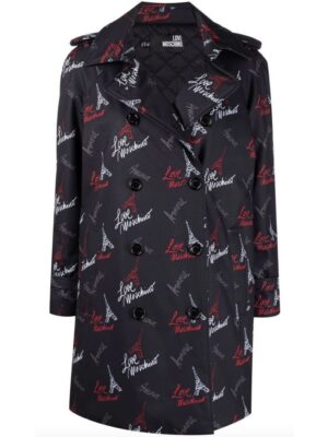 Love Moschino Black Polyester Women Coat