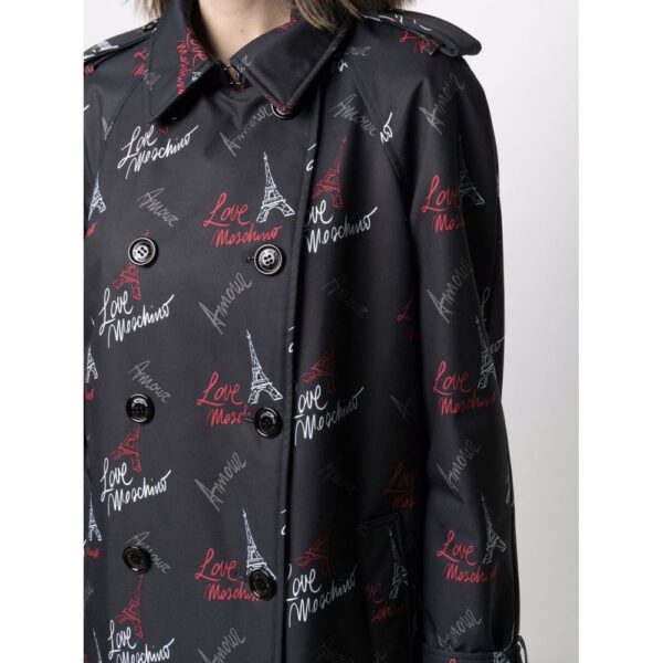 Love Moschino Black Polyester Women Coat - Image 5