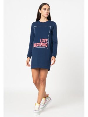 Love Moschino Blue Cotton Women Dress