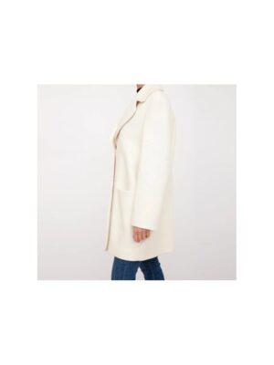Love Moschino Chic White Winter Elegance Long Coat
