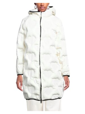 Love Moschino Chic Quilted Heart Long Down Jacket