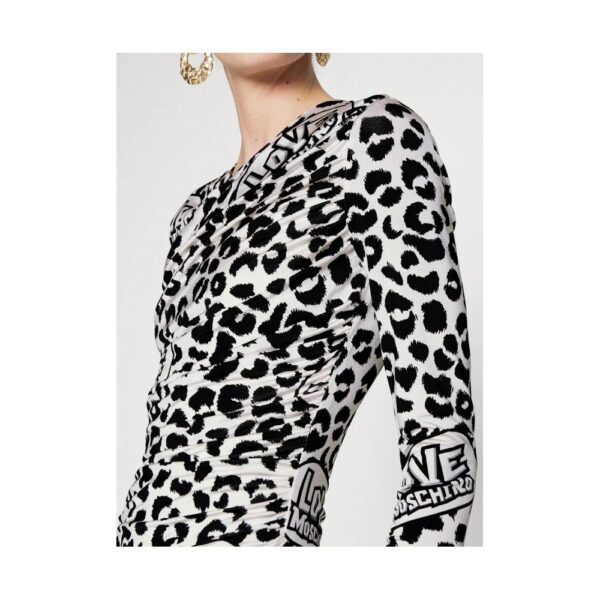 Love Moschino White Viscose Women Dress - Image 3