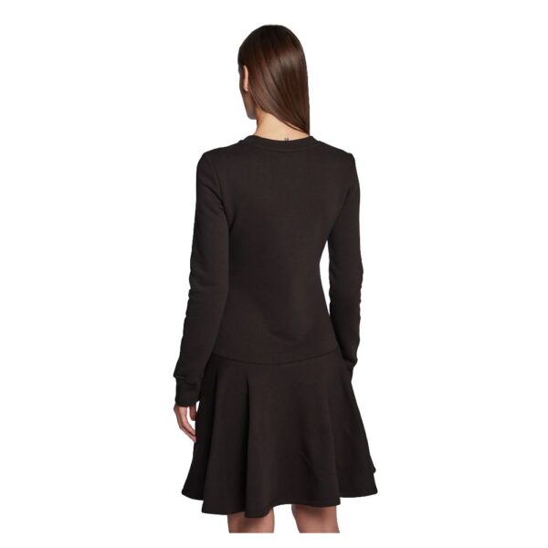 Love Moschino Chic Embossed Logo Cotton Blend Dress - Image 2