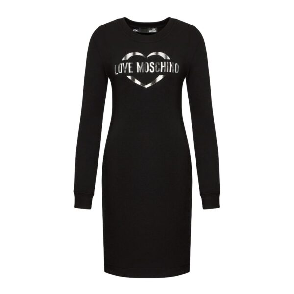 Love Moschino Chic Cotton Blend Logo Dress - Image 5
