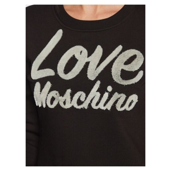 Love Moschino Chic Embossed Logo Cotton Blend Dress - Image 3