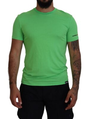 Dsquared² Green Modal Short Sleeves Crewneck T-shirt