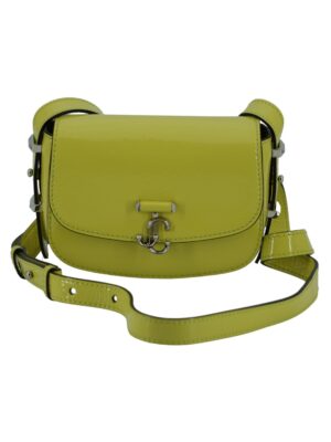 Jimmy Choo Lime Yellow Leather Small Shoulder Bag