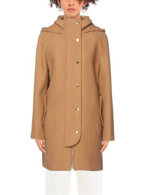 Love Moschino Brown Wool Women Coat