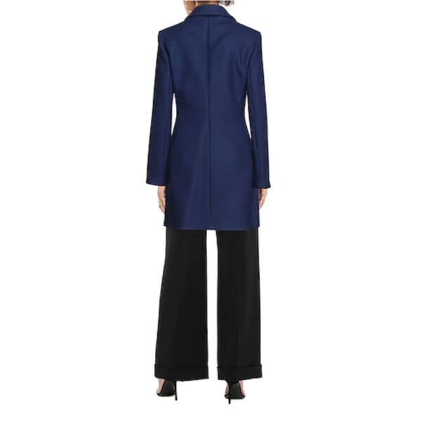 Love Moschino Blue Wool Women Coat - Image 3