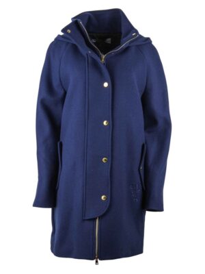Love Moschino Blue Wool Women Coat