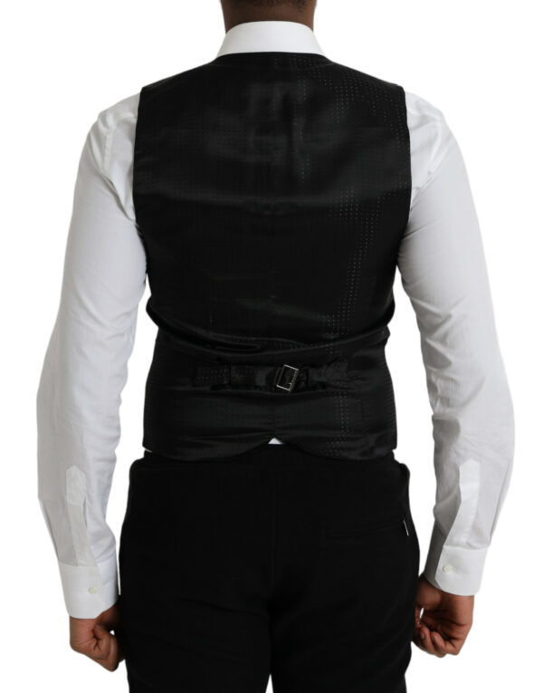 Dolce & Gabbana Maroon Satin Silk Waistcoat Dress Formal Vest - Image 3