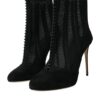 Dolce & Gabbana Black Mesh Stiletto Heels Ankle Boots Shoes - Image 3