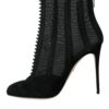 Dolce & Gabbana Black Mesh Stiletto Heels Ankle Boots Shoes - Image 5