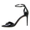 Dolce & Gabbana Black KEIRA Leather Heels Sandals Shoes - Image 5