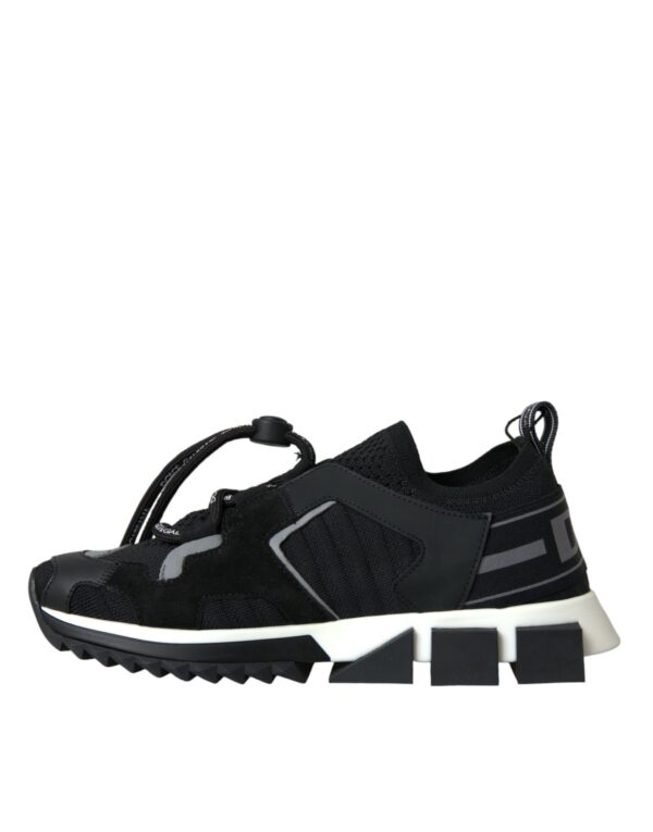 Dolce & Gabbana Black Mesh Sorrento Trekking Sneakers Shoes - Image 5