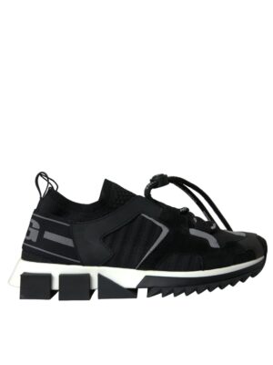 Dolce & Gabbana Black Mesh Sorrento Trekking Sneakers Shoes