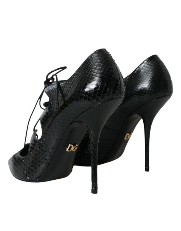 Dolce & Gabbana Black Python Leather Mary Jane Pumps Shoes - Image 4