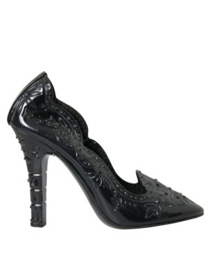 Dolce & Gabbana Black Crystal CINDERELLA Heels Pumps Shoes