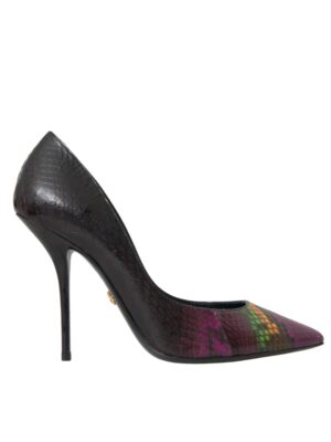 Dolce & Gabbana Multicolor Exotic Leather Heels Pumps Shoes