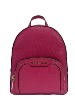 Michael Kors Jaycee Mini XS Pebbled Leather Zip Pocket Backpack Bag