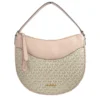 Michael Kors Large Dover Half Moon Crossbody Bag Purse Powder Blush Multi