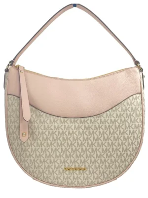 Michael Kors Large Dover Half Moon Crossbody Bag Purse Powder Blush Multi