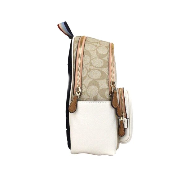 COACH Mini Court Signature Pear Motif Shoulder Backpack Bookbag Bag Chalk Taffy - Image 2