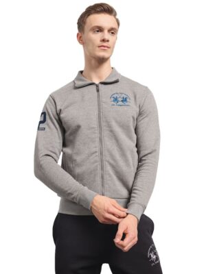 La Martina Gray Cotton Sweater