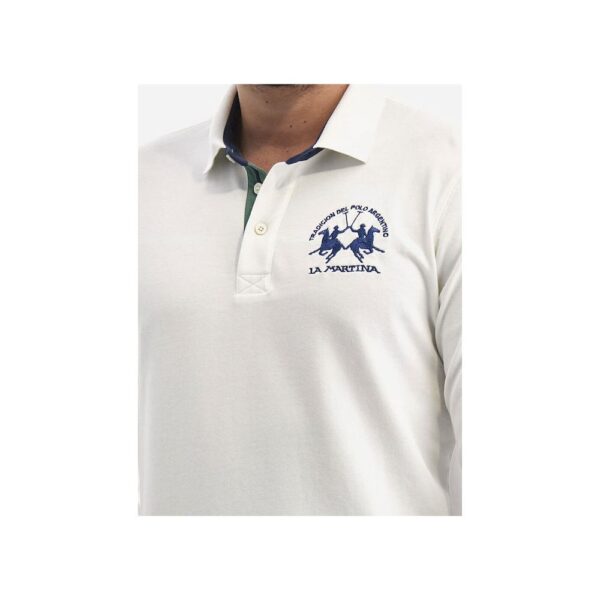 La Martina White Cotton Polo Shirt - Image 3