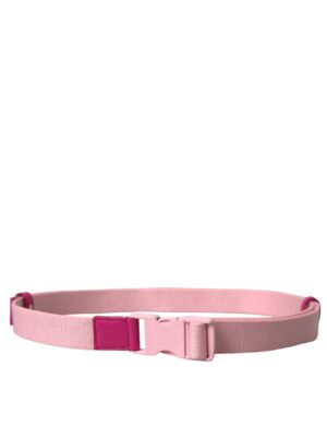 Dolce & Gabbana Pink Canvas Stretch Plastic Buckle Women Belt