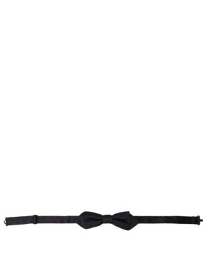Dolce & Gabbana Black Silk Adjustable Neck Men Bow Tie