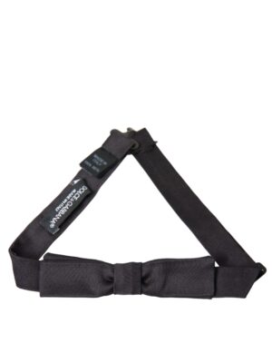 Dolce & Gabbana Dark Gray Silk Adjustable Neck Men Bow Tie