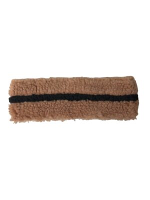 Dolce & Gabbana Brown Black Fleece Wool Head Band Hat Men