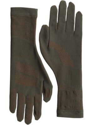 Dolce & Gabbana Brown Cotton Stretch Wrist Length Gloves