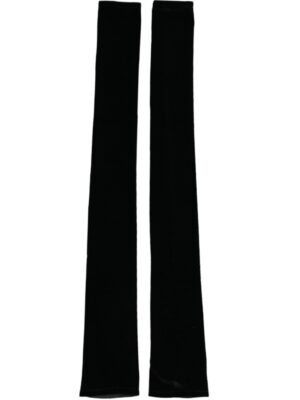 Dolce & Gabbana Black Nylon Finger Less Elbow Long Gloves