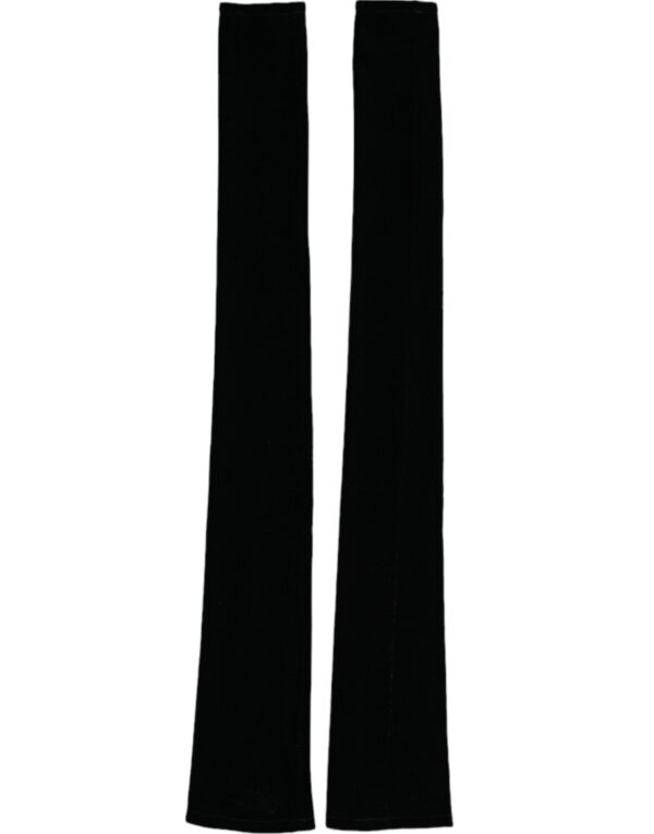 Dolce & Gabbana Black Nylon Finger Less Elbow Long Gloves - Image 2