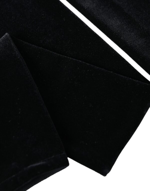Dolce & Gabbana Black Nylon Finger Less Elbow Long Gloves - Image 4