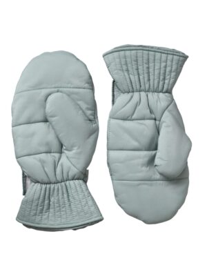 Dolce & Gabbana Green Quilted Nylon Wrist Length Mitten Gloves