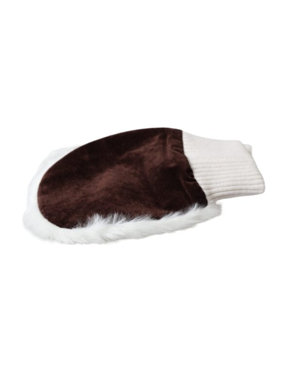 Dolce & Gabbana White Acrylic Knitted Fur Wrist Mitten Gloves - Image 5