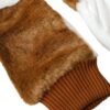 Dolce & Gabbana Brown White Acrylic Knitted Fur Mitten Gloves - Image 4