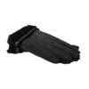 Dolce & Gabbana Black Leather Fur Short Hands Gloves - Image 2