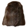 Dolce & Gabbana Brown Weasel Fur Womens Cashmere Hat Beanie - Image 2
