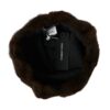 Dolce & Gabbana Brown Weasel Fur Womens Cashmere Hat Beanie - Image 6