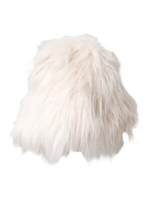 Dolce & Gabbana White Acrylic Fur Womens Bucket Hat